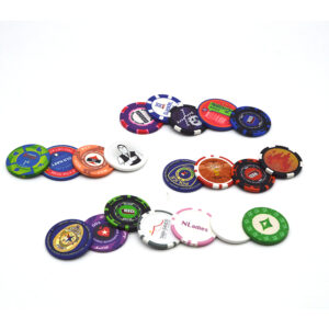 Ceramic poker chip entertainment chips