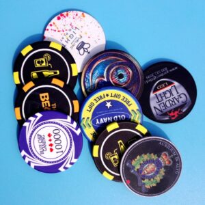 Ceramic poker chip 43mm 14g 100% Customizable, Full Face and Edge Printing Military Challenge Chip/Coin Alternative