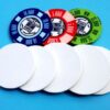 Blank ceramic poker chips