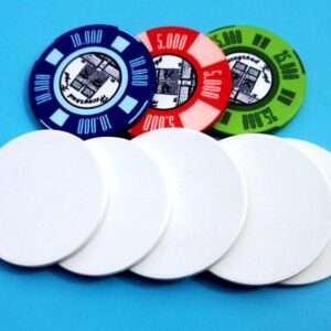 Blank ceramic poker chips